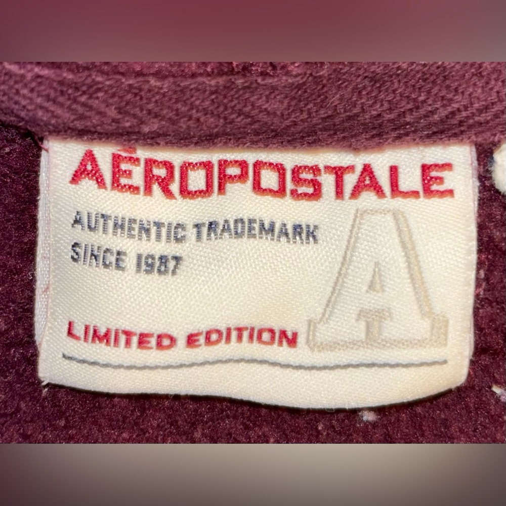 Aeropostale Red Maroon Limited Edition Pullover Hoodie Size M - Picture 4 of 4